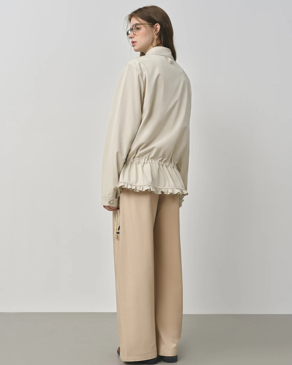 Cotton Modal Zip Collar Jacket