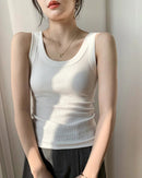 Ribbed Knitted Casual Vest