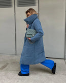 Belted Quilted Long Puffer Coat