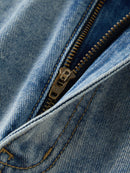 High Waist Slimming Mid Denim Skirt