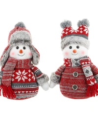 Knitted Christmas Snowman Decorative Figurine