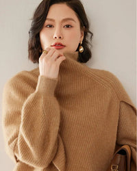 Cashmere Turtleneck Knitted Shawl Scarf