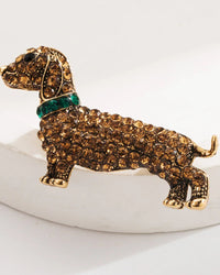 Exquisite Baroque-Style Puppy Brooch