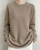 Longline Cashmere Crewneck Sweater