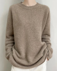 Longline Cashmere Crewneck Sweater