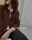 Cashmere Knitted Cardigan Faux Two-Piece Sweater