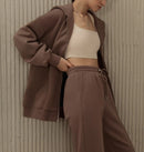 Oversized Fleece Hooded Sweatshirt Tracksuits