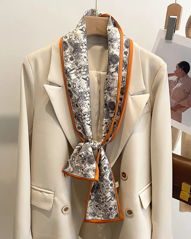 Women's Printed Silk Scarf & Shawl