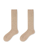 Wool Blend Ribbed Calf Socks