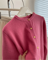 Casual Long-Sleeved Round-Neck Cardigan Sweater