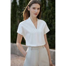 Classic Style Casual V-neck Tops & Tees