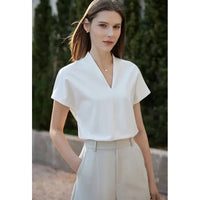 Classic Style Casual V-neck Tops & Tees