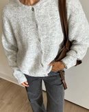 Button Front Knit Cardigan Sweater