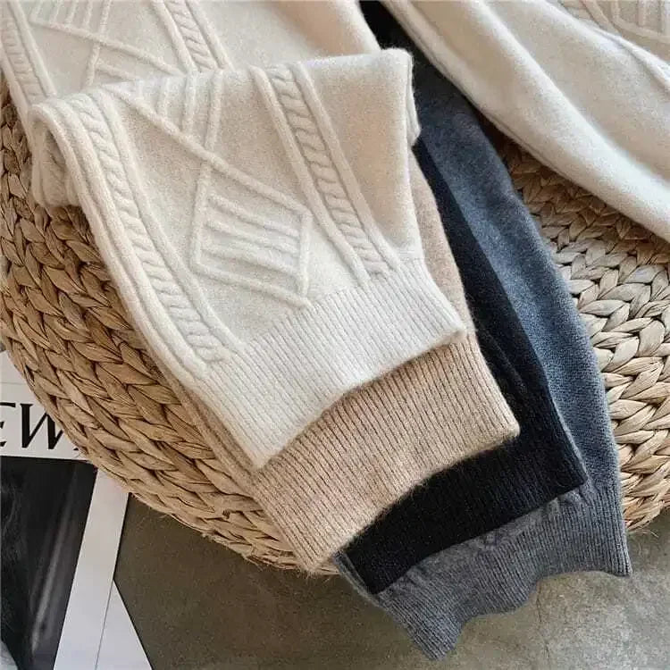 Cotton Cashmere Harem Knit Pants