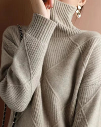Relaxed crewneck knit pullover — a soft, warm women's sweater in versatile tones.