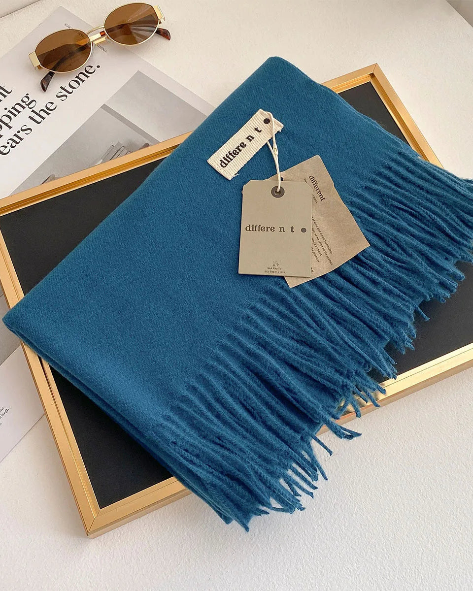 Thick Faux-Cashmere Shawl