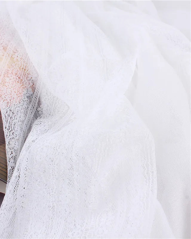 Lace Trim Long Shawl Scarf