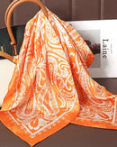 Multifunction Paisley Square Silk Scarf