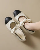 Women's Round-Toe Bow Flat Shoes