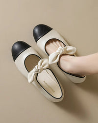 Women's Round-Toe Bow Flat Shoes