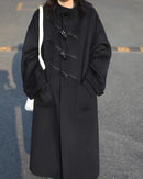 Horn Button Wool Blend Coat