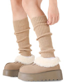 Ribbed Wool-Blend Calf Warmers