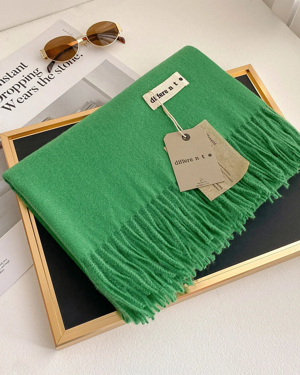 Thick Faux-Cashmere Shawl