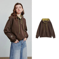 Contrasting Color Embroidery Splicing Hoodies