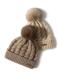 Cashmere Pom-Pom Beanie