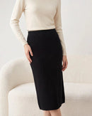 Cashmere A-Line Midi Skirt