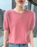 Mink Cashmere Short Sleeve Sweater