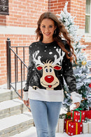 Elk Jacquard Christmas Sweater