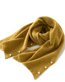Merino Wool Solid Hollow Knit Shawl Scarf Wrap