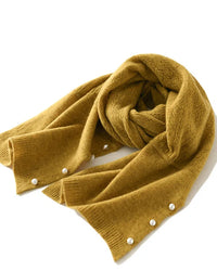 Merino Wool Solid Hollow Knit Shawl Scarf Wrap