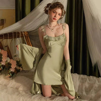 Satin Night Dress & Robe Set