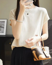 Solid-Color Sleeveless Knit Top