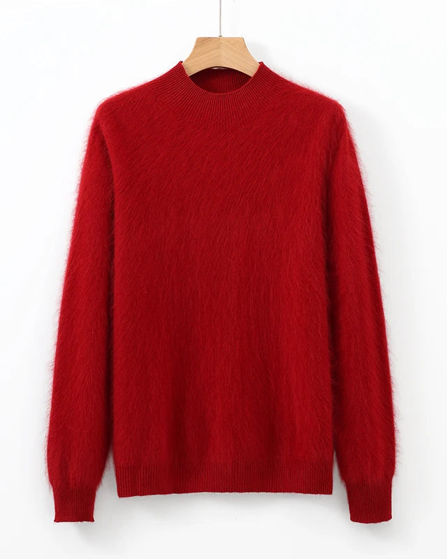 Soft Cashmere Mock-Neck Sweater