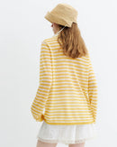 Striped Knit Long-Sleeve Top