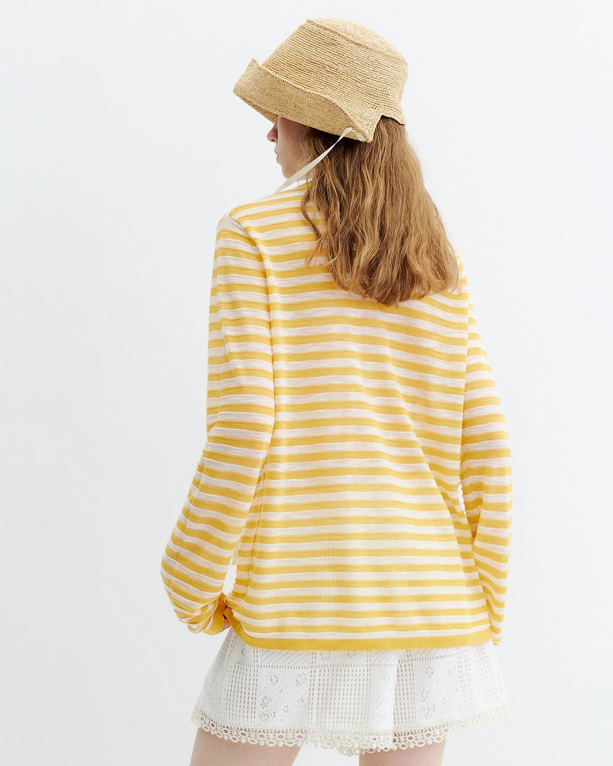 Striped Knit Long-Sleeve Top