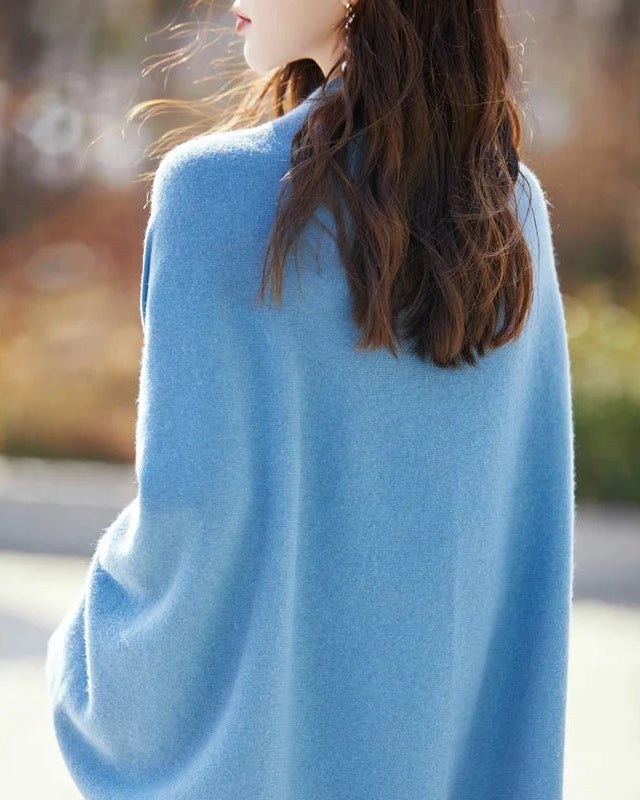 Solid Color Oversized Wool Pashmina Shawl