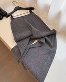 Elastic-Waist Wool-Blend Wide-Leg Pants