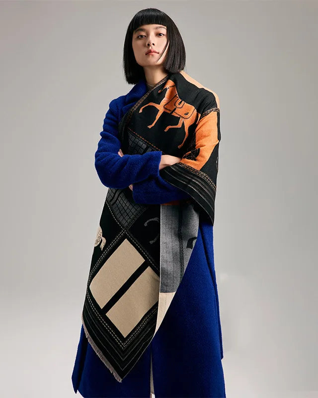 Oversized Printed Wrap Scarf Shawl