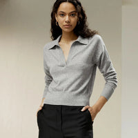 Polo Collar Cashmere Sweater