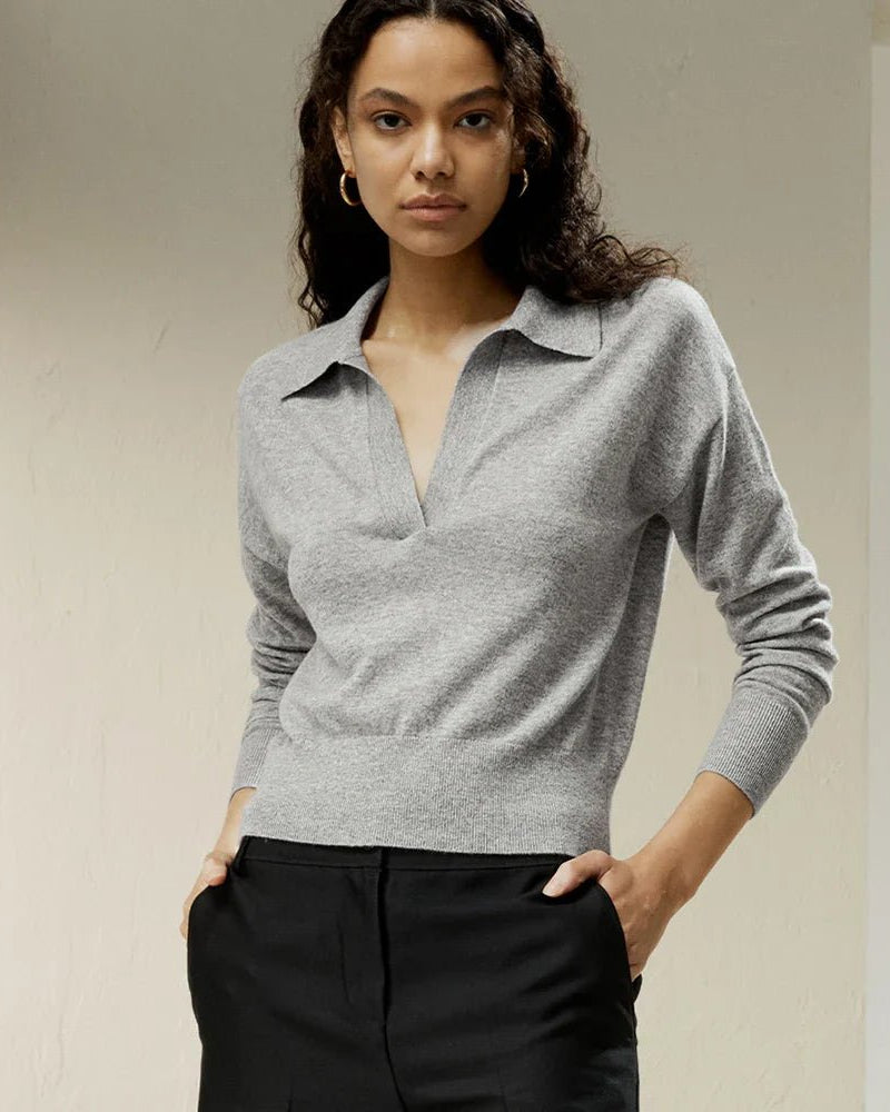 Polo Collar Cashmere Sweater