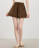 Lyocell casual shorts — high waist, drawstring fit, relaxed silhouette. Breathable summer style for effortless everyday wear.