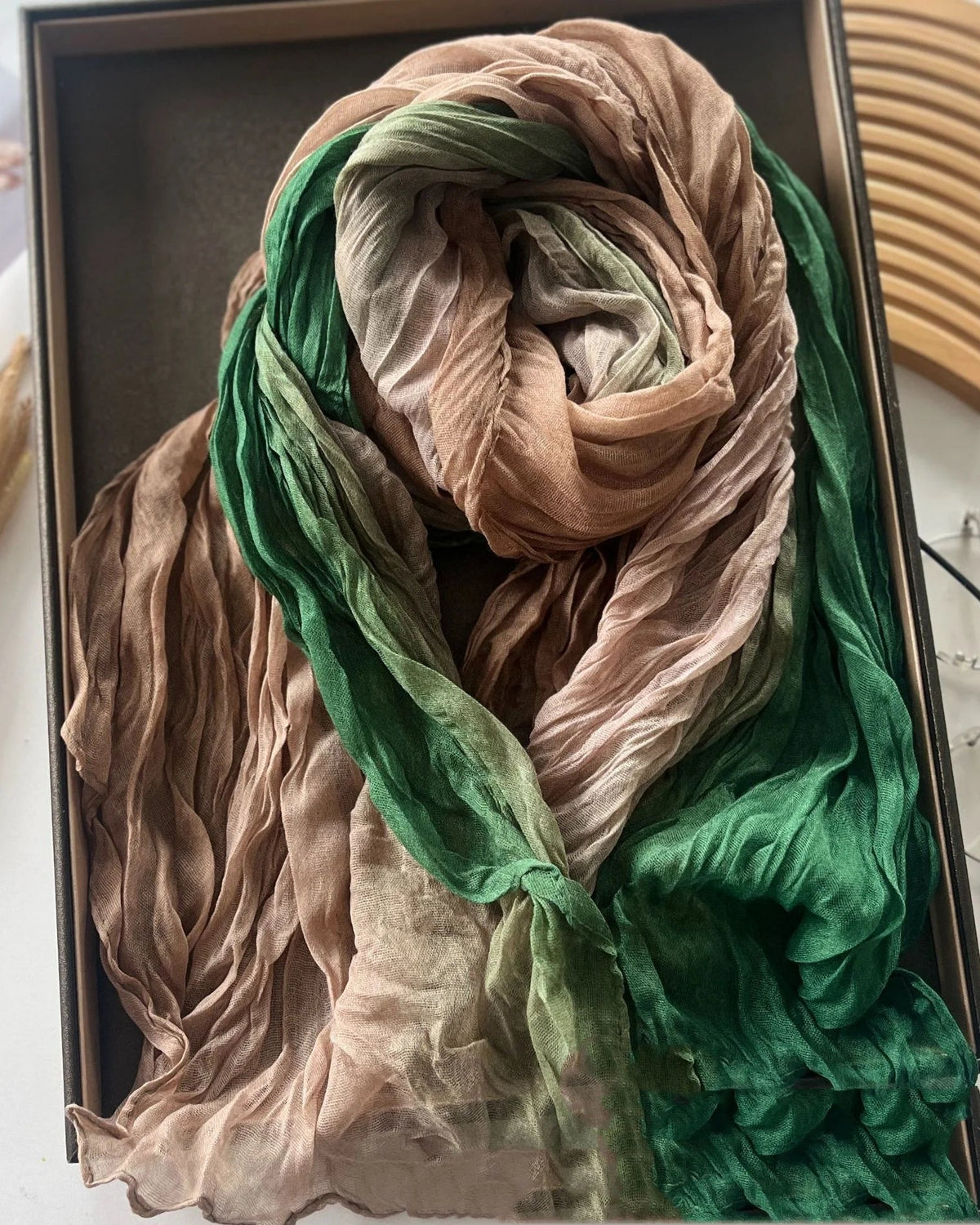 Pleated Long Scarf Shawl