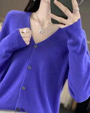 Merino Wool V-Neck Cardigan