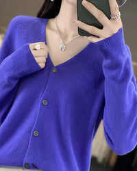 Merino Wool V-Neck Cardigan