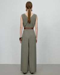 High-Waist Wide-Leg Tank Jumpsuit
