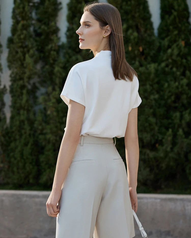 Classic Style Casual V-neck Tops & Tees